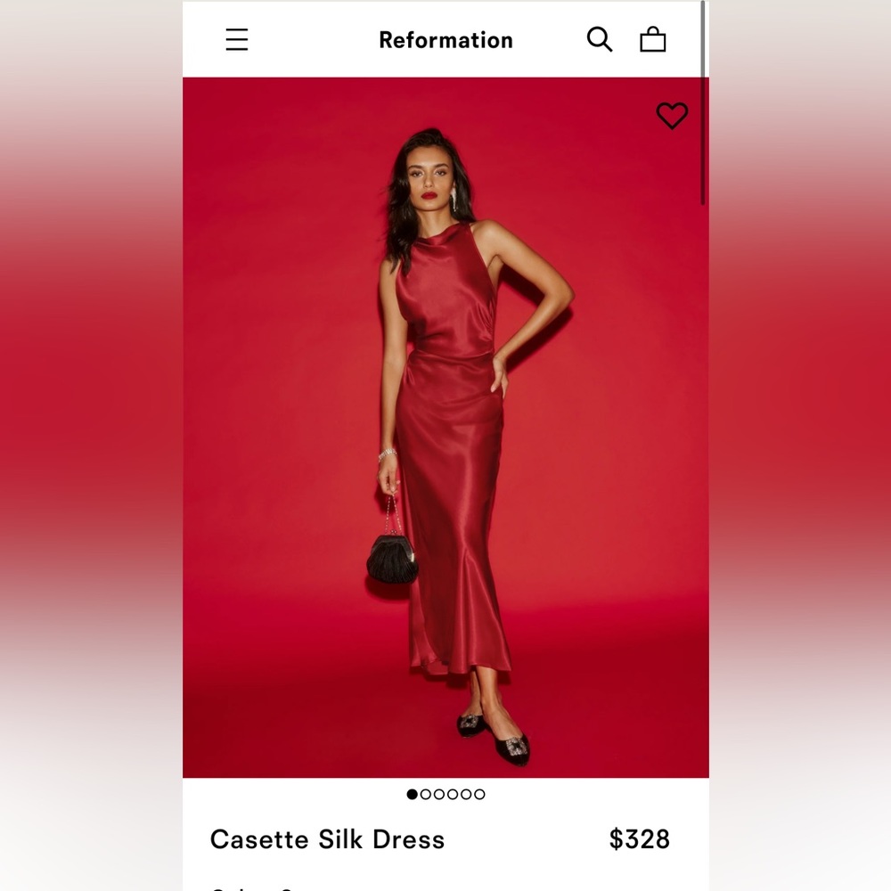 Reformation Casette silk dress